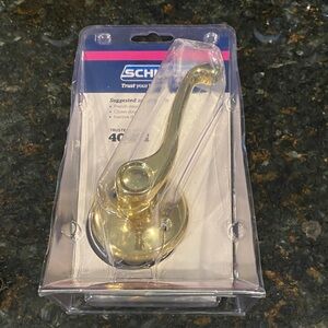 NIP Schlage Non-Turning Polished Brass Handlebar